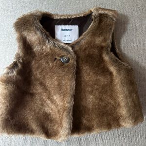 Faux fur vest- old navy